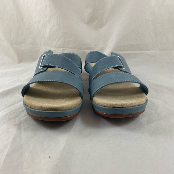 EASY STREET Sayre Woman’s Sandals Denim Round Toe Wedge Slip On Shoes 10 M. New - Picture 7 of 14